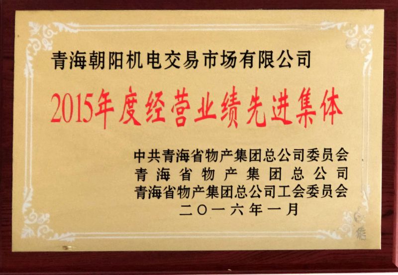 2015年度經(jīng)營業(yè)績先進集體